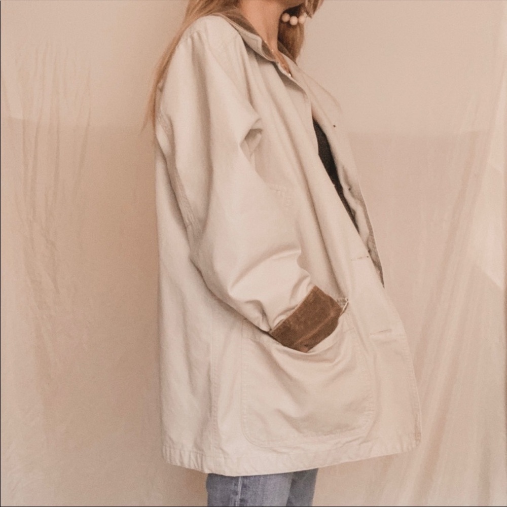 L.L bean utility khaki corduroy accent jacket - Picture 3 of 7